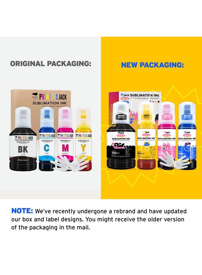 Printers Jack 440ml Sublimation Ink Refill Bottles for Epson EcoTank Supertank Printer ET-2720, ET-15000, ET-4700, ET-2760, ET-3760, ET-4760, ET-2700, ET-2750, ET-4750, L3110, L3150 - Image 3