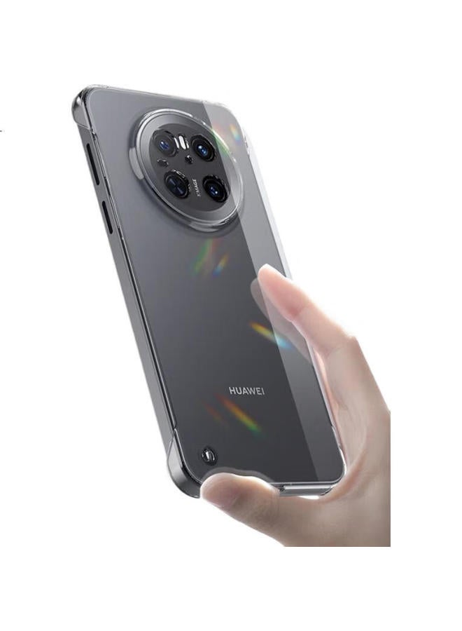Stryfer Transparent Crystal Half-Wrapped Hard Case For Huawei Mate 70, Crystal Clear Edgeless Protective Cover For Mate 70, Men And Women Style - Image 2