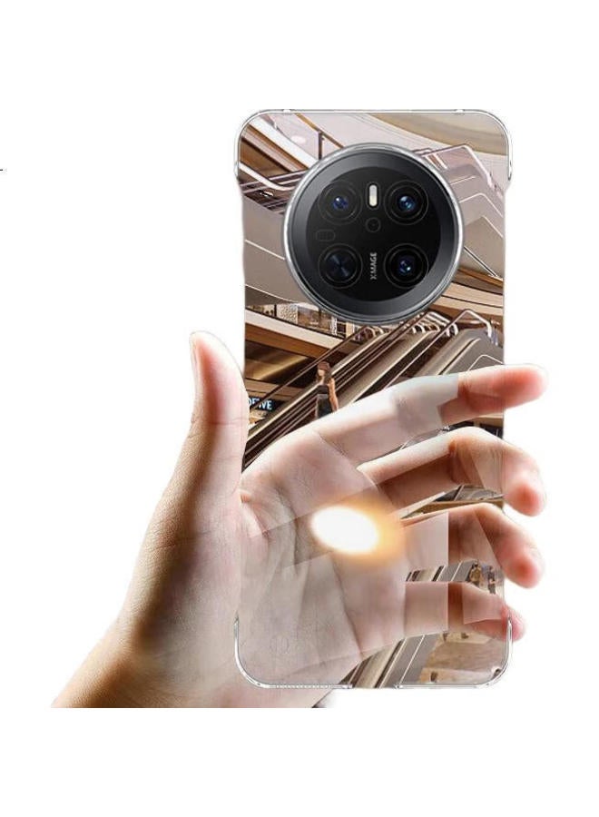 Stryfer Transparent Crystal Half-Wrapped Hard Case For Huawei Mate 70, Crystal Clear Edgeless Protective Cover For Mate 70, Men And Women Style - Image 1