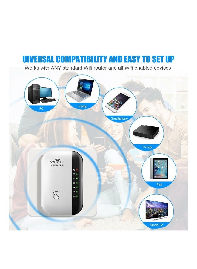 DRAKLAW 300Mbps Wi-Fi Range Extender Wifi Repeater 2.4GHz Frequency Up to 300Mbps Signal Rate  1x Ethernet Port (RJ45)  White - Image 5