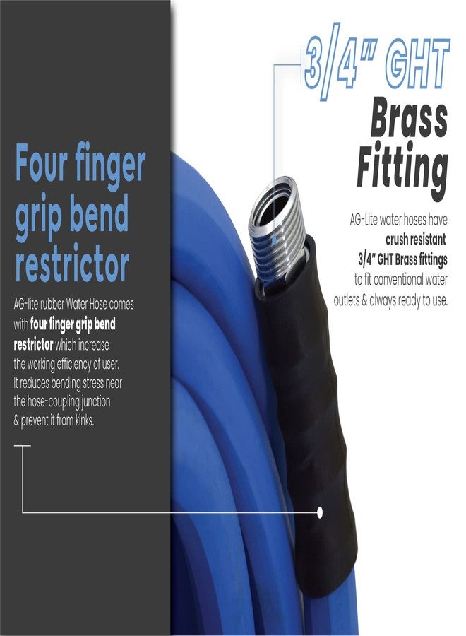 BluBird AG-Lite Rubber Hot & Cold Water Rubber Garden Hose: Ultra-Light & Super Strong (3/4" x 25') - BSAL3425 - Image 5