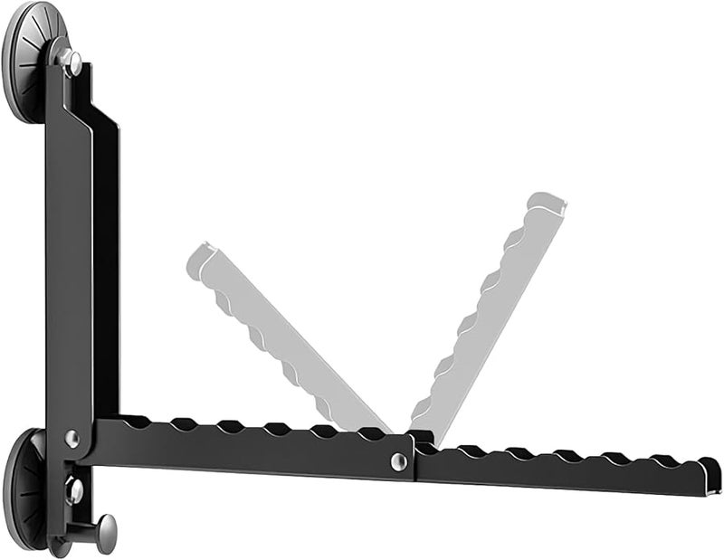 Black Foldable Hooks Space Saving Wall Hanger For Clothing Multi Purpose Rack - Image 1