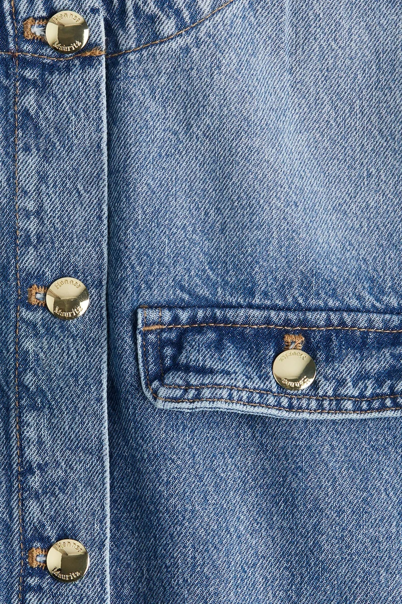 H&M Collarless denim jacket