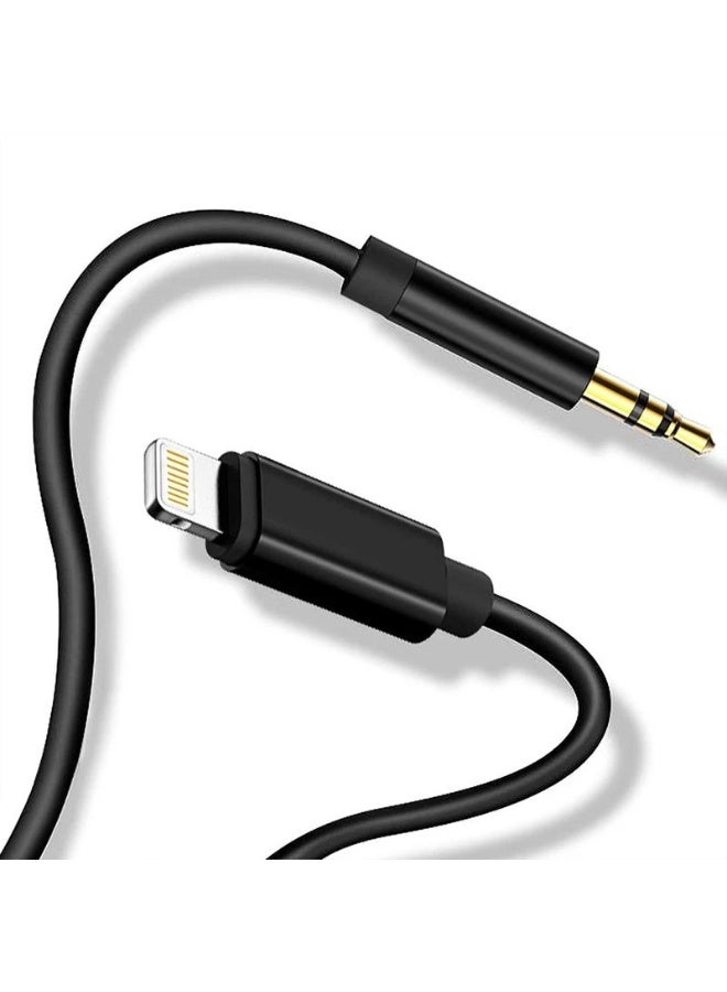 Lightning to 3.5mm AUX audio adapter cable, works with high quality with car stereos, headphones, speakers, and car audio systems. - Image 2