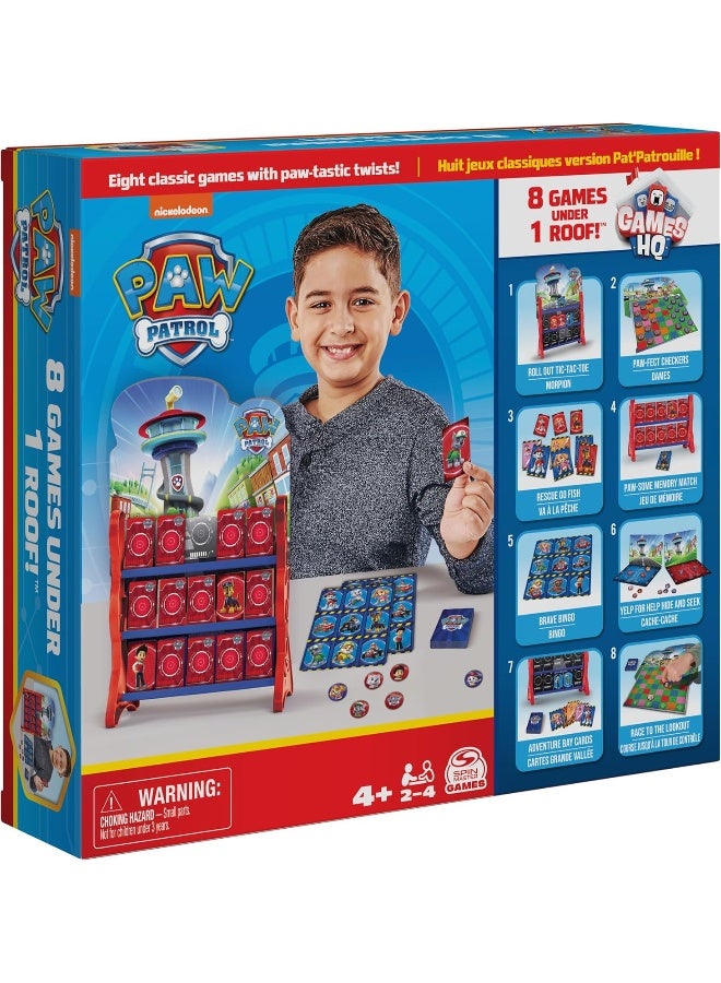 Spin Master Games PAW Patrol, HQ Board for Kids Checkers Tic Tac Toe Memory Match Bingo Go Fish Card PAW Patrol Toys, for Preschoolers Ages 4 and up - Image 2