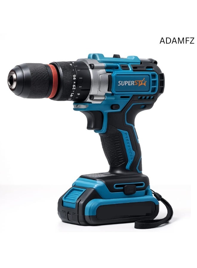 SuperStar Brushless Cordless Drill 48V – 3300RPM, 6.0Ah, 50Nm Torque, Dual Battery, Professional Power Tool - Image 5