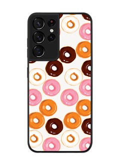 Rugged Black edge case for Samsung Galaxy S21 Ultra 5G Slim fit Soft Case Flexible Rubber Edges Anti Drop TPU Gel Thin Cover - Donut Drops