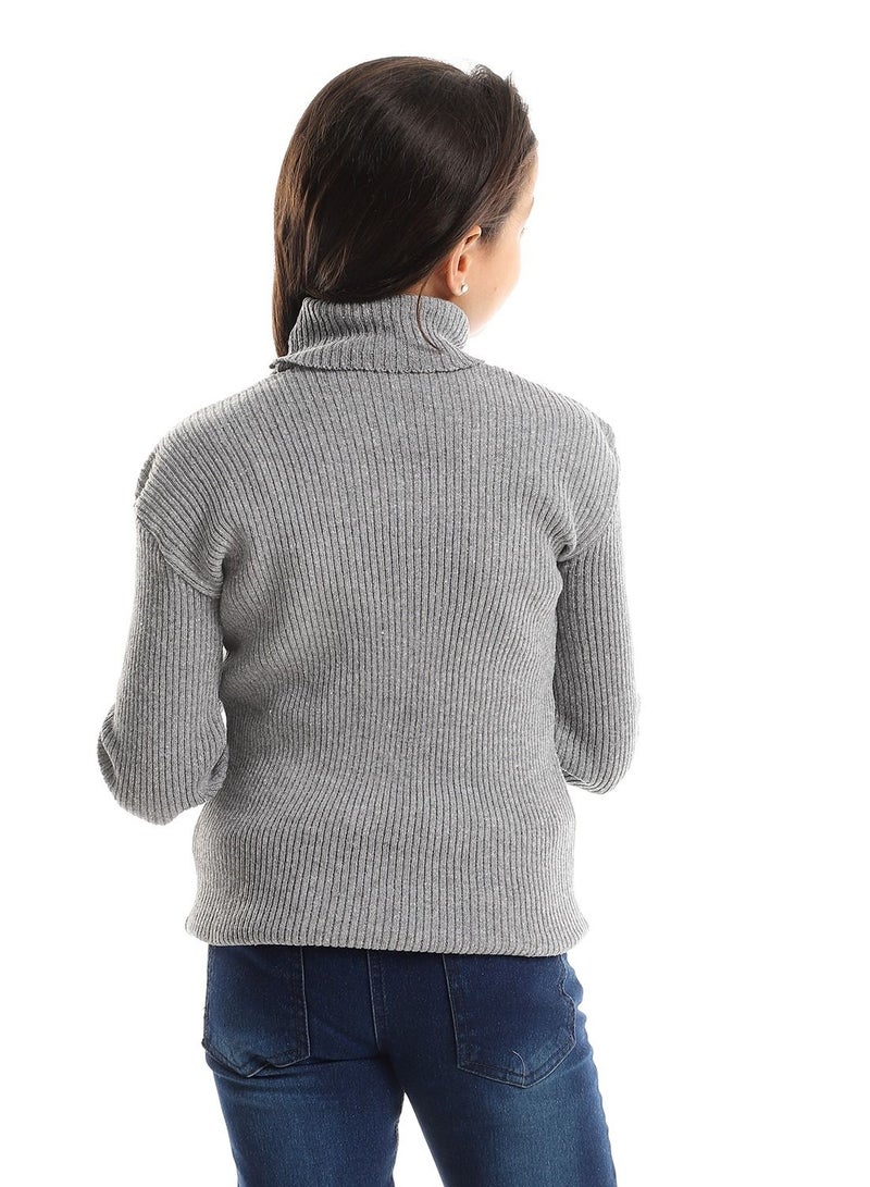 Caesar Girls Wool Pullover With  High Neck - Image 4