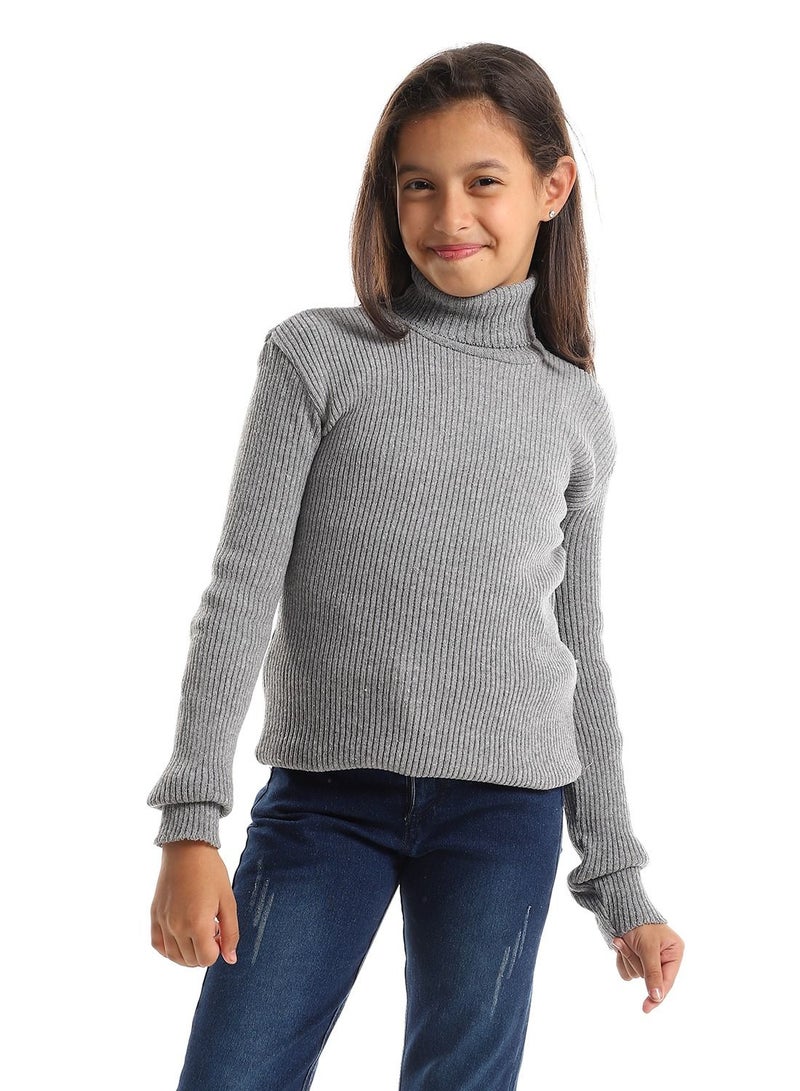 Caesar Girls Wool Pullover With  High Neck - Image 2