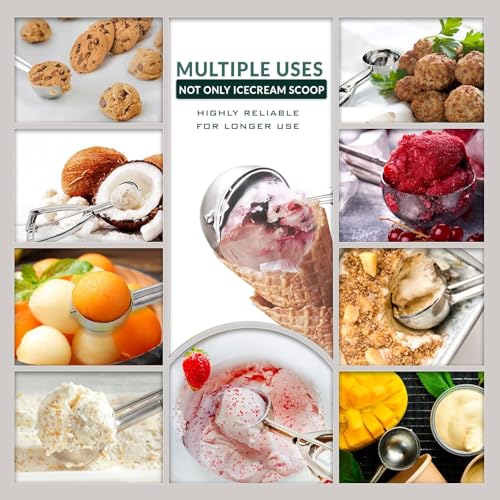 DEBIRE Stainless Steel Ice Cream Scoop, Large 6.3cm, Trigger Release for Meatballs, Mellon Balls, Mashed Potatoes, Muffins - Image 5