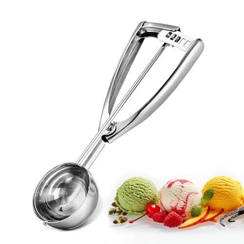 DEBIRE Stainless Steel Ice Cream Scoop, Large 6.3cm, Trigger Release for Meatballs, Mellon Balls, Mashed Potatoes, Muffins - Image 1
