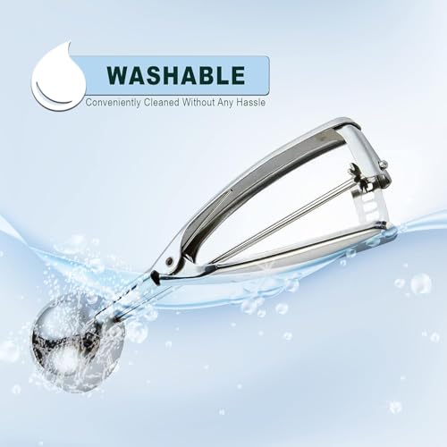 DEBIRE Stainless Steel Ice Cream Scoop, Large 6.3cm, Trigger Release for Meatballs, Mellon Balls, Mashed Potatoes, Muffins - Image 3