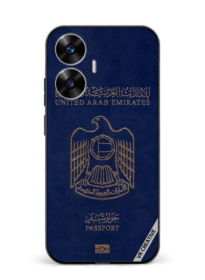 VR CREATIVE Protective Case Cover For Realme C55 Uae Passport Design Multicolour - Image 1