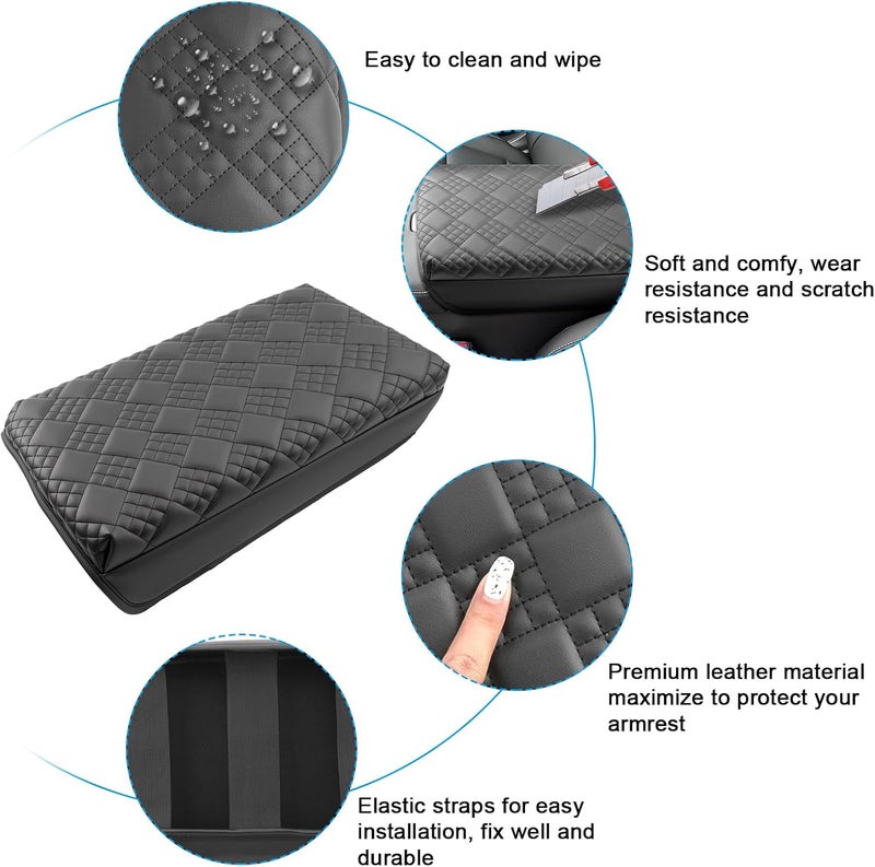SXCY for 2025 2026 Nissan Murano Armrest Cover Pad for 2025 2026 Nissan Murano Accessories 2025 Murano Center Console Cover 2026 Murano Middle Console Cover w/Soft Cotton Cushion (Added-Pad) - Image 5