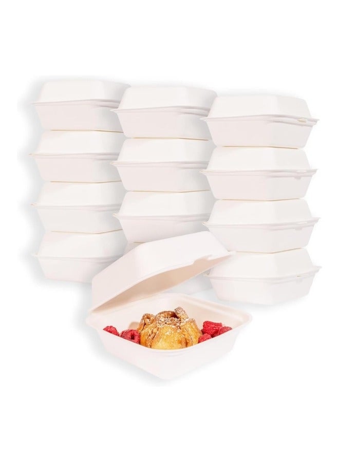 Halapack 20 Pcs Biodegradable Bagasse Box Heavy Duty Compostable Food Container Eco Friendly Bagsse Disposable Takeout Food Containers Natural Easily Compostable - Image 5