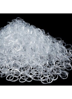 TsMADDTs TsMADDTs Clear Rubber Bands, 1500PCS Small Hair Rubber Bands No Damage for Braid Hairs, Elastics Hair Ties for Girls (1.3MM x 20MM)  - Image 1