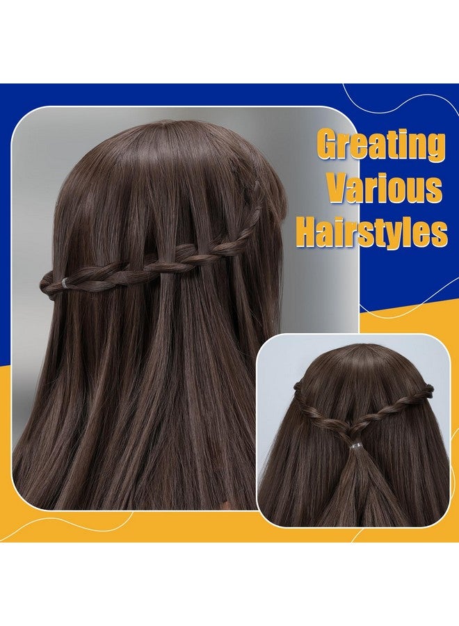 TsMADDTs Clear Rubber Bands, 1500PCS Small Hair Rubber Bands No Damage for Braid Hairs, Elastics Hair Ties for Girls (1.3MM x 20MM) - Image 5