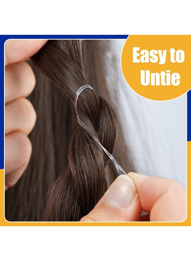 TsMADDTs Clear Rubber Bands, 1500PCS Small Hair Rubber Bands No Damage for Braid Hairs, Elastics Hair Ties for Girls (1.3MM x 20MM) - Image 4