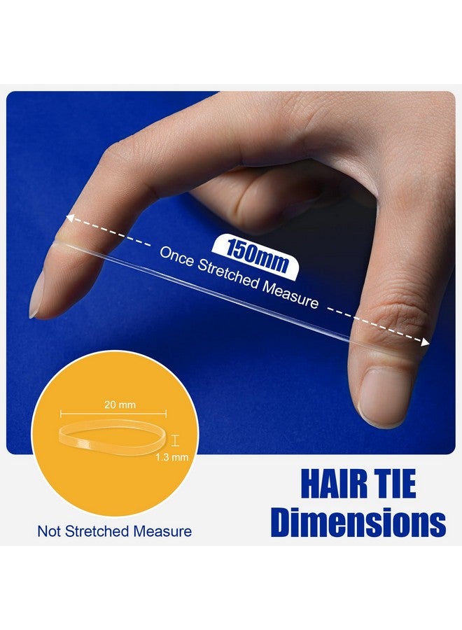 TsMADDTs Clear Rubber Bands, 1500PCS Small Hair Rubber Bands No Damage for Braid Hairs, Elastics Hair Ties for Girls (1.3MM x 20MM) - Image 3