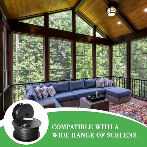 FINE PRODUCT SUPPLY Screen Spline - 0.125", 250 Feet Roll – Round, Retainer, hollow Spline - Bulk Screen Holder Spline for screen Door, Window Mesh & Mosquito Net Fixing - Screen Door Repair & Replacement Spline - Black - Image 4