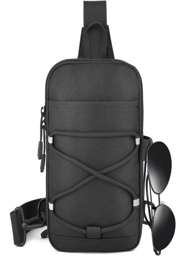 MOZETO Mini Sling Bag, Mens Travel Hidden Anti-theft Pocket Small Crossbody Bag, Water Resistant Phone Holder Casual Utility Chest Side Pack - Image 1