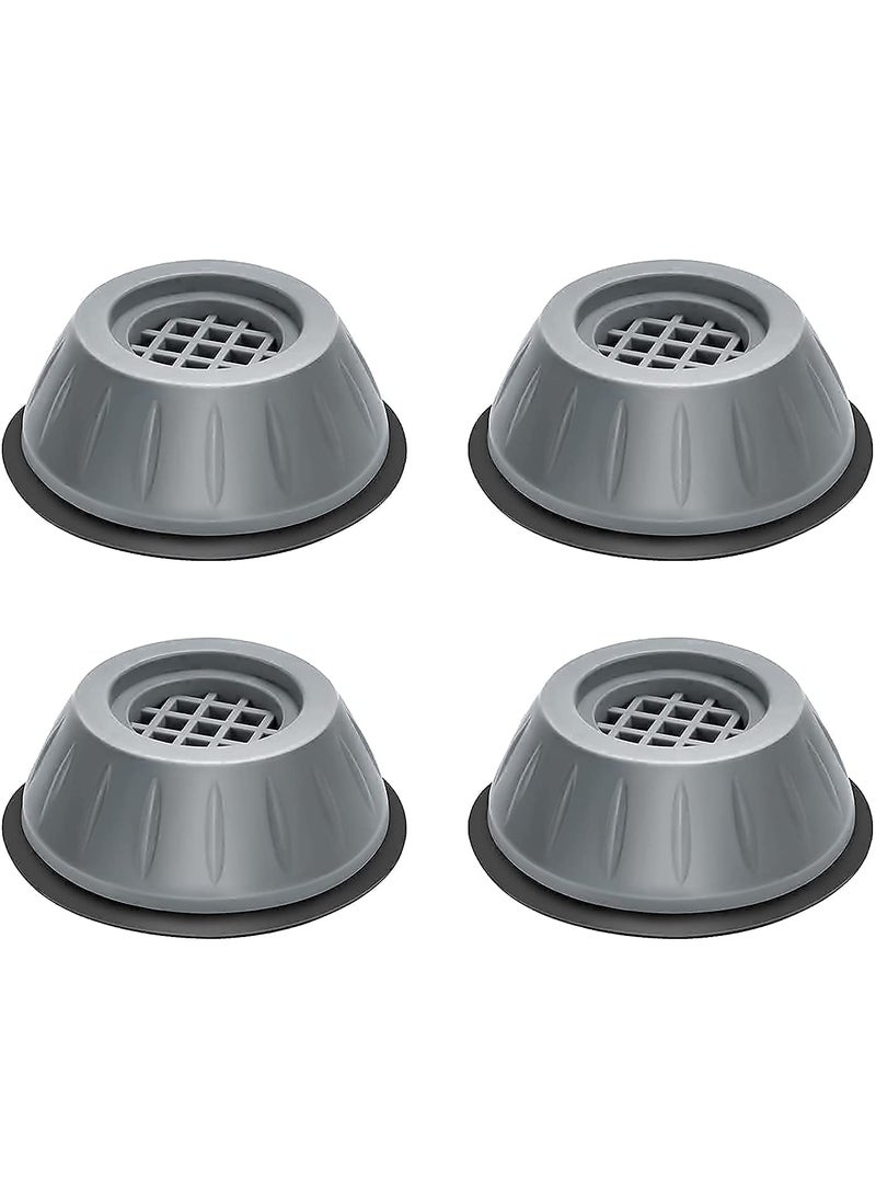 TOPHAVEN TOPHAVEN Washer Dryer Anti Vibration Pads with Suction Cup Feet, Fridge Washing Machine Leveling Feet Anti Walk Pads Shock Absorber Furniture Lifting Base  - Image 1