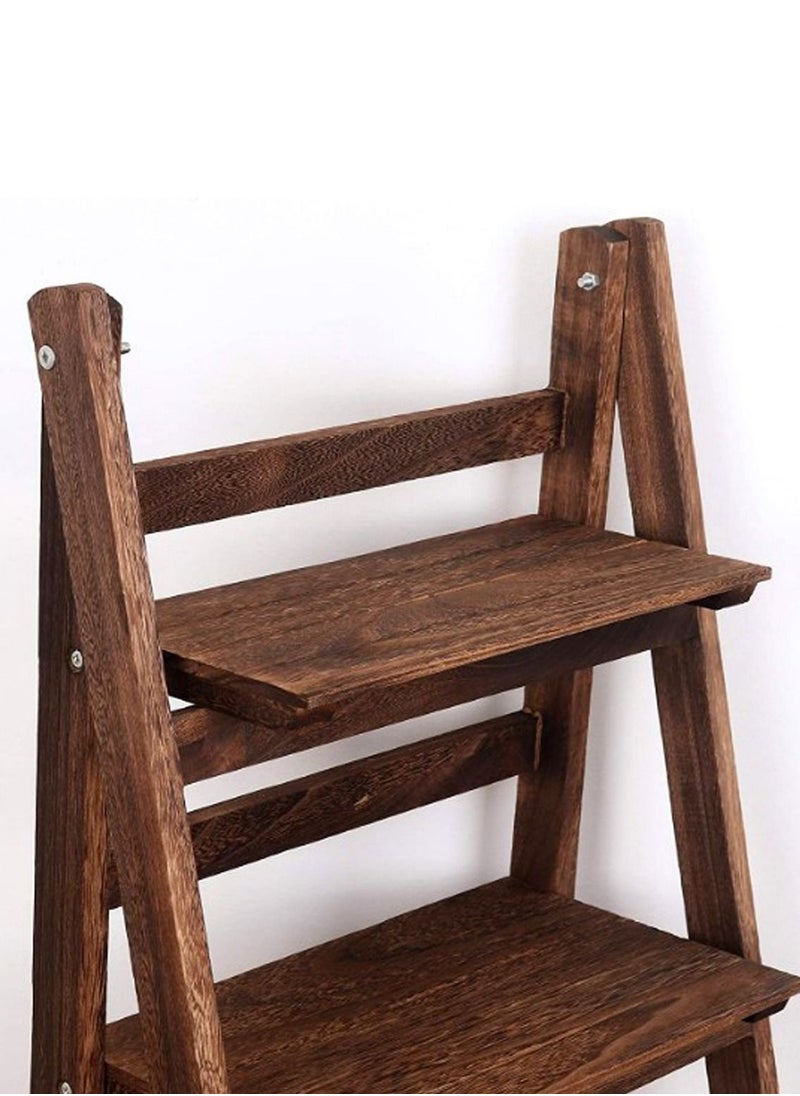 Generic - Set of 2-Pieces Natural Wood Bookshelf Rack Brown 42 x 35 x 113 centimeter. - Image 1