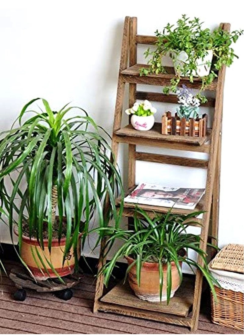 Generic - Set of 2-Pieces Natural Wood Bookshelf Rack Brown 42 x 35 x 113 centimeter. - Image 1
