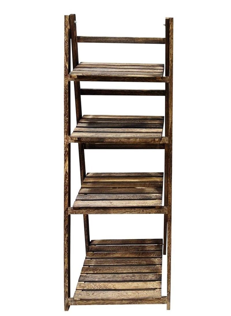 Generic - Set of 2-Pieces Natural Wood Bookshelf Rack Brown 42 x 35 x 113 centimeter. - Image 1