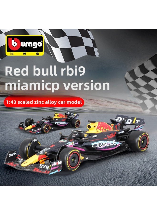 xozgdovg - Bimei 1:43 Red Bull RB19 Miami F1 Racing Model Simulation Alloy Car Model Equation-Color:1:43 Red Bull Rb19 Miami Edition No. 1 General Pack - Image 1