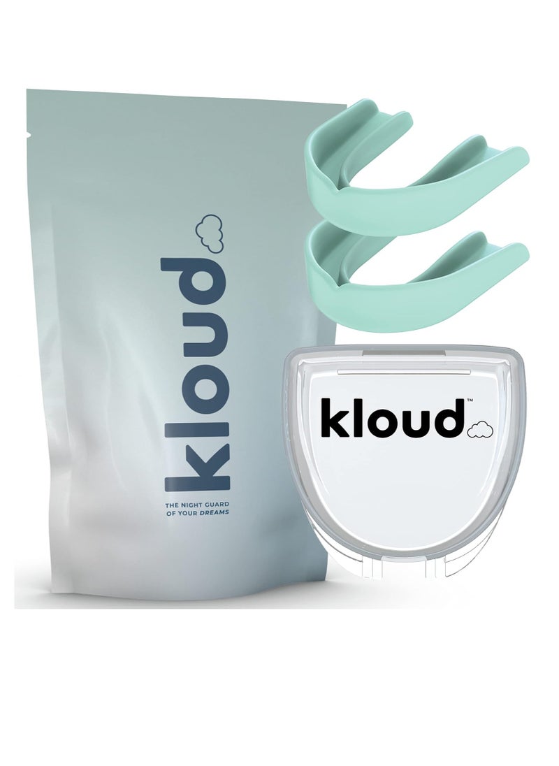 KLOUD City Night Guard - Mouth Guard For Clenching Teeth And Grinding Teeth, 2 Pack Custom Moldable Dental Mouth Guard  - Image 1