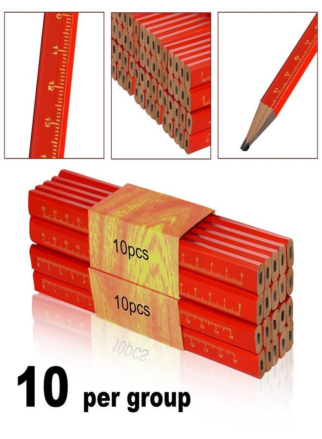 LJLGSZY 00 قطعة أقلام رصاص سوداء صلبة ثمانية الأضلاع شديدة التحمل لأعمال النجارة وتحديد الخرسانة - Image 4