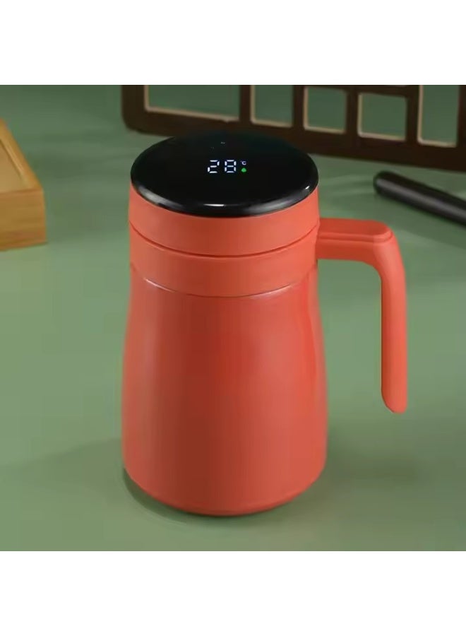 Multicolored digital display stainless steel coffee mug - Image 1