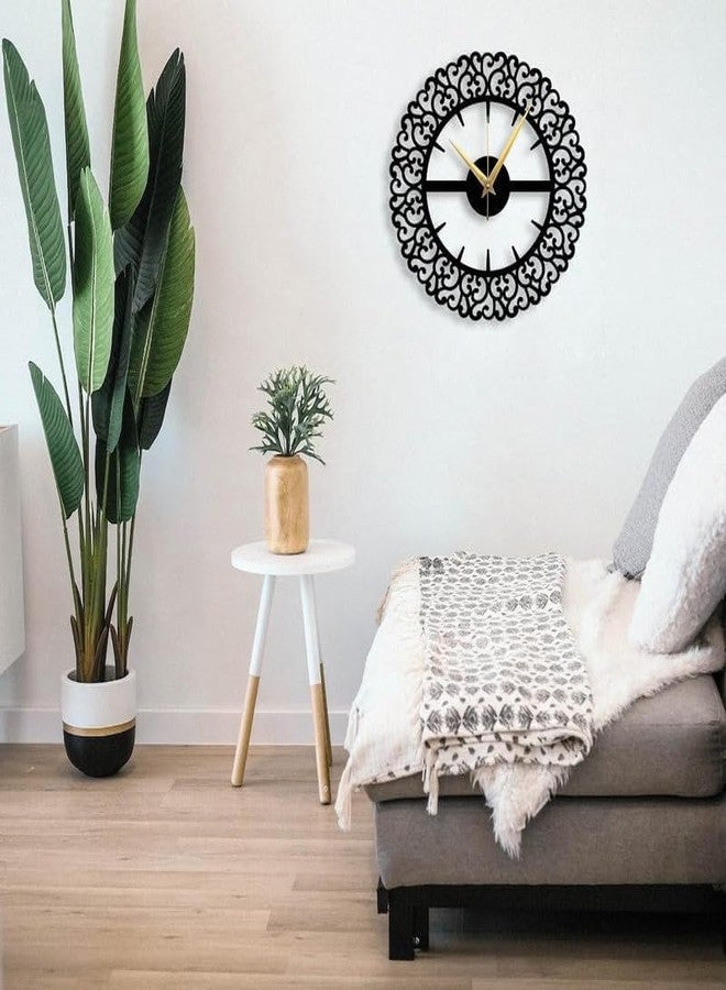 Home Stuffs Antique Metal Wall Clock 15.5 Inch, Designer Clock Stylish Clock for Living Room, Bedroom, Office, Home and Hall, Antique Big Size Modern Wall Watch for Home Decor - Matte Black - Image 5