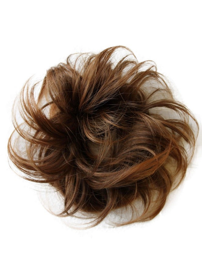 CAISHA عائشة من بريتي شوب إكسسوارات شعر كعكة مرفوعة برباط ذيل حصان مع خصلات مموجة ومبعثرة بني مزيج G15C - Image 3