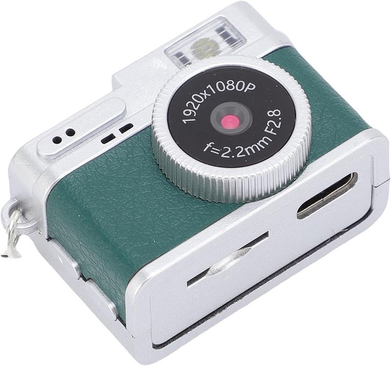 Green Retro Keychain Camcorder 1080P Portable Camera Compact Easy Transfer For Everyday Use - Image 4