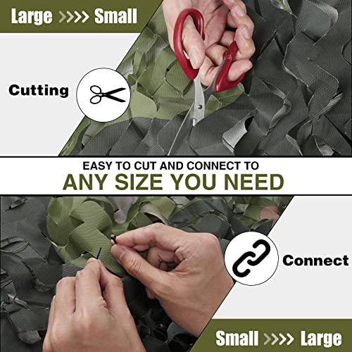 Sposuit Camo Netting Camouflage Mesh Net Military Camo Net for Hunting Bulk Roll Camouflage Tarp Sunshade for Party Decorations Sunshade Camping Ghillie Netting - Image 3