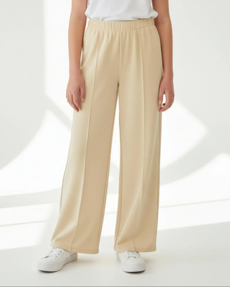 ردتاغ Senior Girls Beige Wide Leg Pants