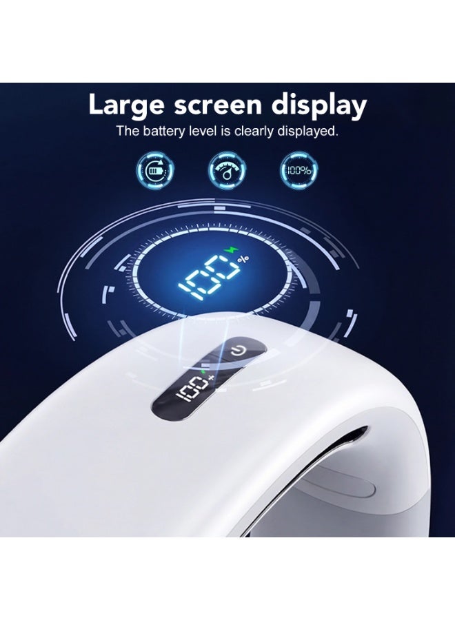 Yakiter 4000mAh Portable Neck Fan, Bladeless Neck Fan, Rechargeable Hands Free for Travel Essentials（White） - Image 2