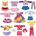 WONDOLL 9 Sets American 18 Inch Doll Clothes and Accessories  Outfits Sets  Princess Fashion Bundle for GirlNo Doll - Image 4