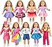 WONDOLL 9 Sets American 18 Inch Doll Clothes and Accessories  Outfits Sets  Princess Fashion Bundle for GirlNo Doll - Image 2