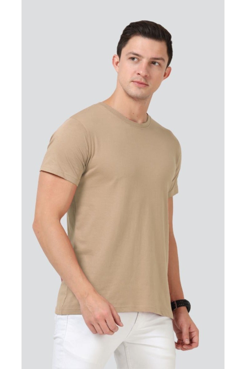Taupe Heavy Duty Unisex Round Neck T shirt