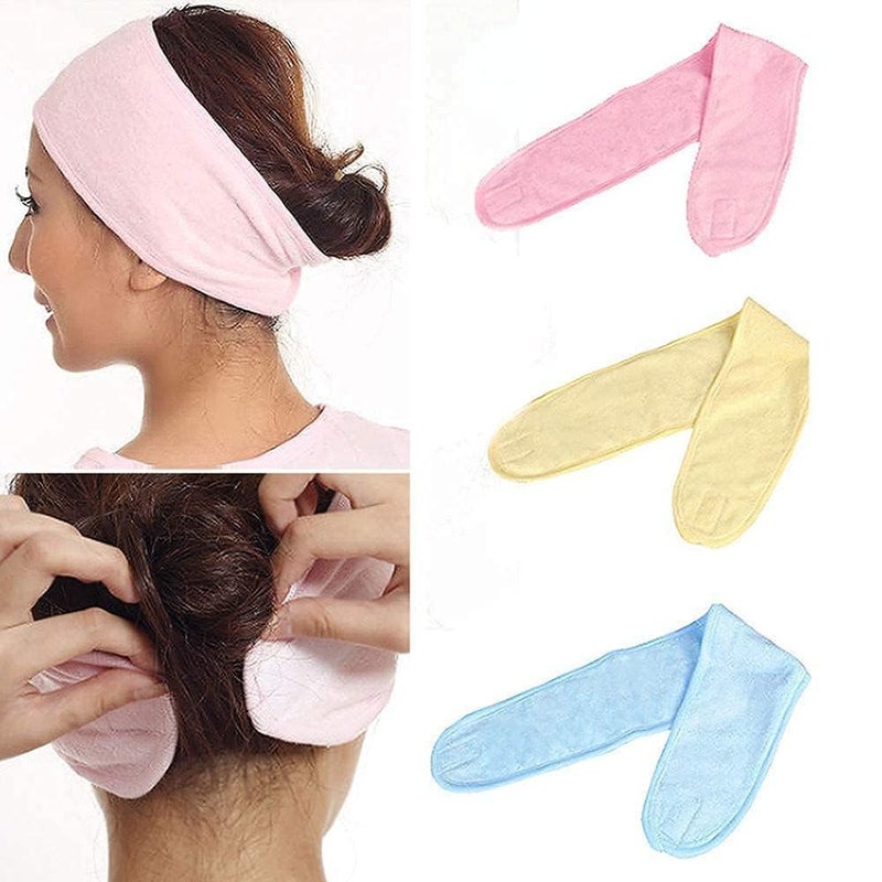 PREPSTO facial bands cotton hair band for makeup time face wash hair accessory Professional Women's Polycotton Facial Headbands, Facial Band For Women Men(Pack of 3) - Image 5
