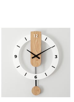 Y&D Glass Wall Clock, Round Silent Non Ticking Battery Operated 16'' Decorative Clock, Modern minimalist Wall Clock, Suitable for Living room Kitchen Bedroom Office  - Image 1