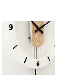 Y&D Glass Wall Clock, Round Silent Non Ticking Battery Operated 16'' Decorative Clock, Modern minimalist Wall Clock, Suitable for Living room Kitchen Bedroom Office  - Image 3