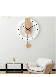 Y&D Glass Wall Clock, Round Silent Non Ticking Battery Operated 16'' Decorative Clock, Modern minimalist Wall Clock, Suitable for Living room Kitchen Bedroom Office  - Image 4