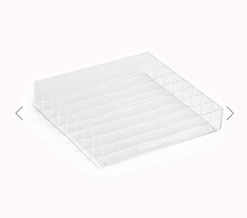 SHARMA PLASTICS Sleek Compact Holder Makeup Holder Makeup Organizer Cosmetic Bathroom Organizer Made of Clear Acrylic (LARGE) - Image 2