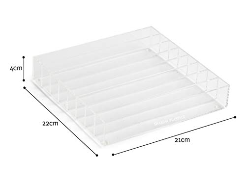 SHARMA PLASTICS Sleek Compact Holder Makeup Holder Makeup Organizer Cosmetic Bathroom Organizer Made of Clear Acrylic (LARGE) - Image 3