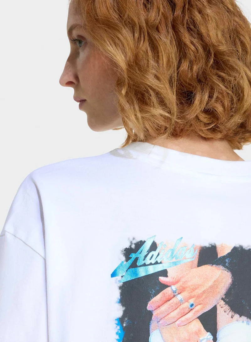 Adidas Originals  Graphic Super Star T-Shirt for Women | Best Price UAE