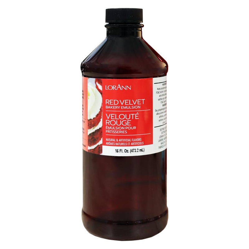 LorAnn Oils Red Velvet Bakery Emulsion: True Essence, Ideal for Boosting Fruit Tones in Cakes, Cookies & Desserts, Gluten-Free, Keto-Friendly, Extract Substitute Essential for Your Kitchen, 16 Oz - Image 1